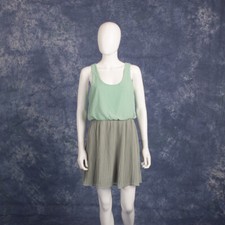 Urban Outfitters Pins & Needles Dress Seafoam Green Gray Pleated Skirt Size M