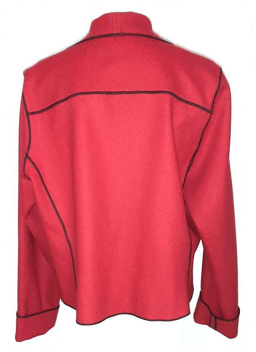 Pendleton Women's Medium Red Wool Open-Front Lt-W… - image 5