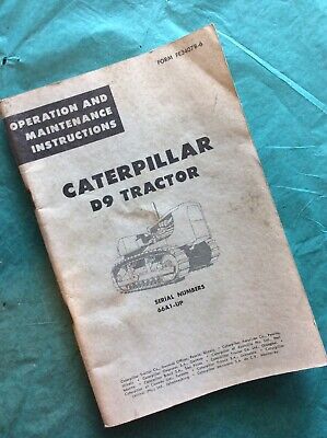 CAT Caterpillar D9H Tractor Dozer Crawler Maintenance Manual guide owner book