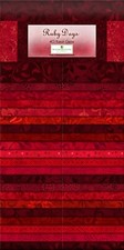 Willington Prints Ruby Days Red 2-1/2in Strips 40pcs/bundle Quilt Cotton