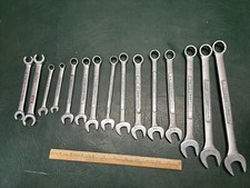 15 Pcs Craftsman Sae 12 Pt  Forged Steel Combination Wrench Lot Made In Usa
