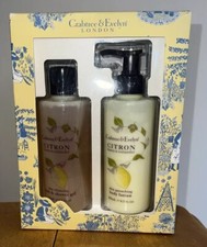 Crabtree Evelyn CITRON HONEY & CORIANDER Bath & Shower Gel &Body Lotion SET New