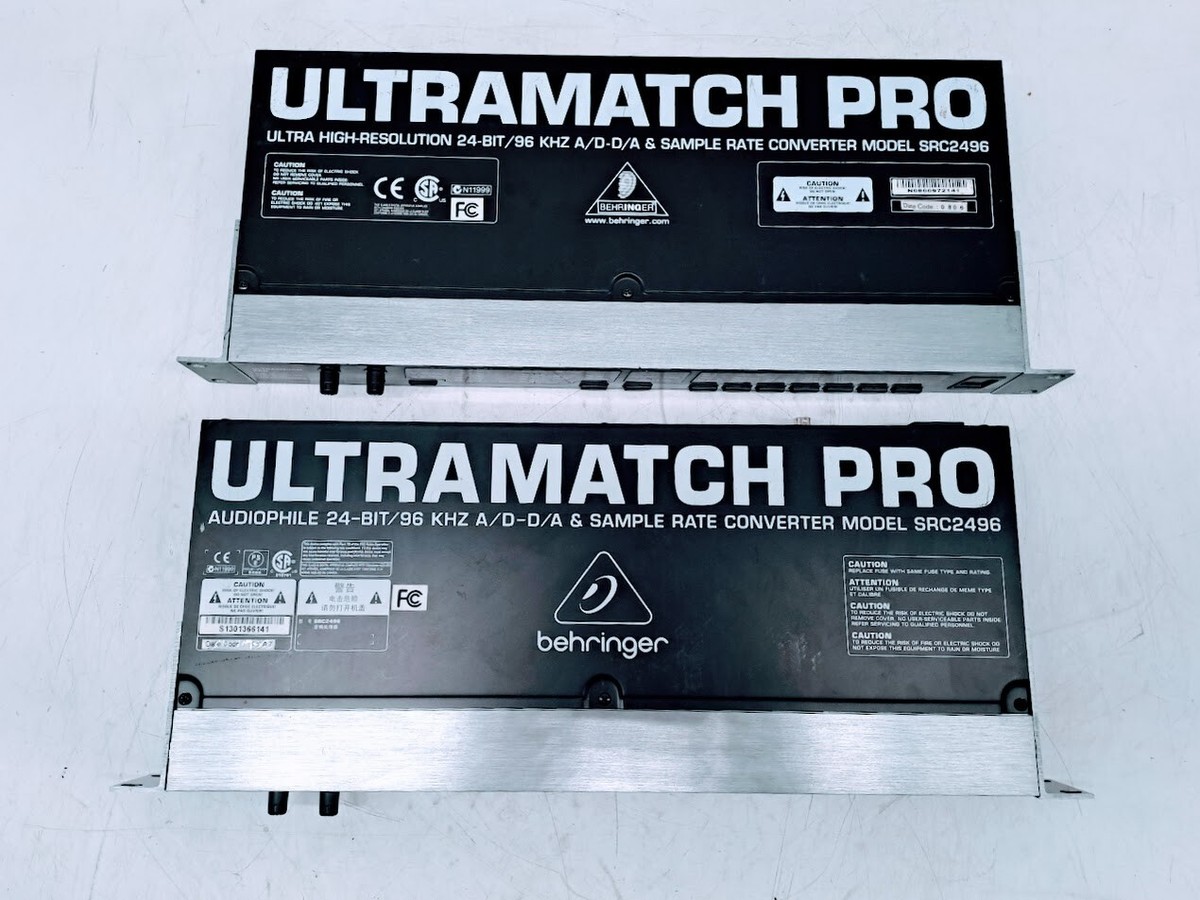 Lot of 2 Behringer ULTRAMATCH PRO SRC2496 Audiophile 24-Bit/96 kHz