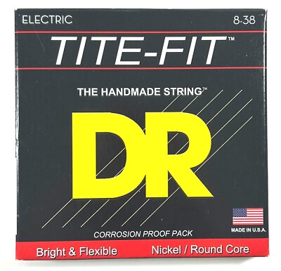 DR Guitar Strings Electric Tite-Fit 08-38 Extra Light Handmade USA