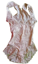 Miss Moly Nude All-In-One Shapewear Body With Lace Trim UK Large