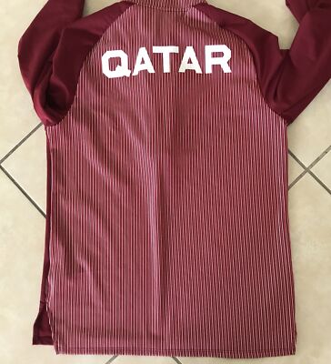 Nike Pro Elite Team Qatar Jacket Red White Track & Field Mens Sz M