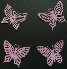 Glittery Butterflies Paper Die Cut Embellishments Cardmaking Scrapbooking Party