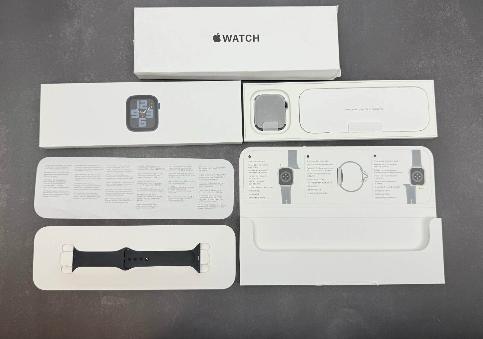 Apple Watch SE 2nd Gen 44mm GPS Midnight Case Sport Band M/L MRE93LL/A-image