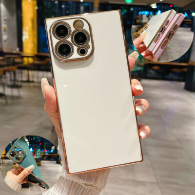 For iPhone 17 Pro Max 16 15 14 13 12 11 Shockproof Square Soft TPU Phone Case