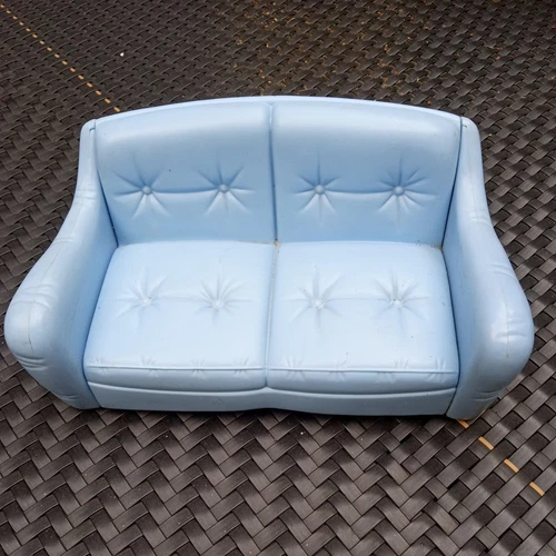 Barbie Dollhouse Furniture Blue Couch Love Seat  (LR-RK)