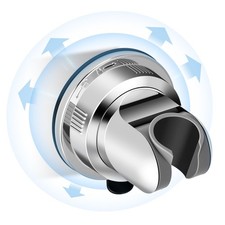 Vitbirih Suction Shower Head Holder, Removable Wall-Mount Handheld Chrome