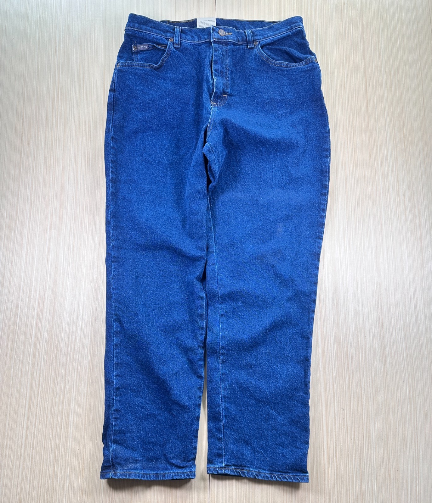 Lee Rider Tapered Leg Jeans Womens 14P Blue Heritage Denim Stretch Relaxed Fit