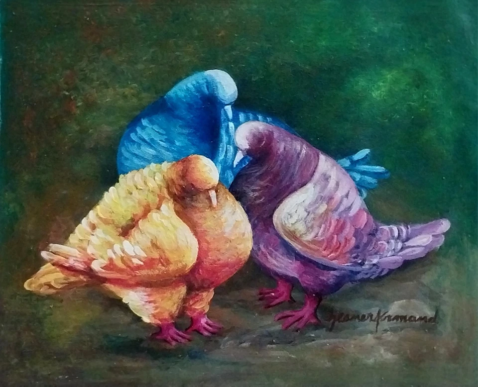 IMPRESIONANTE PINTURA DE ARTE HAITIANO HAITIANO 12 X 16 DEL DIFUNTO MAESTRO GESNER ARMAND Foto 2 de 2