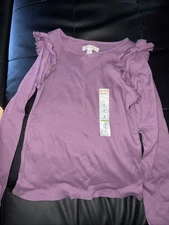 Jumping Beans Girls Purple Long Sleeve Shirt Size 8