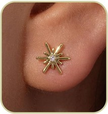Gold Stud Earrings for Women Trendy,14K Gold Stud Earrings Dainty Earrings Simpl