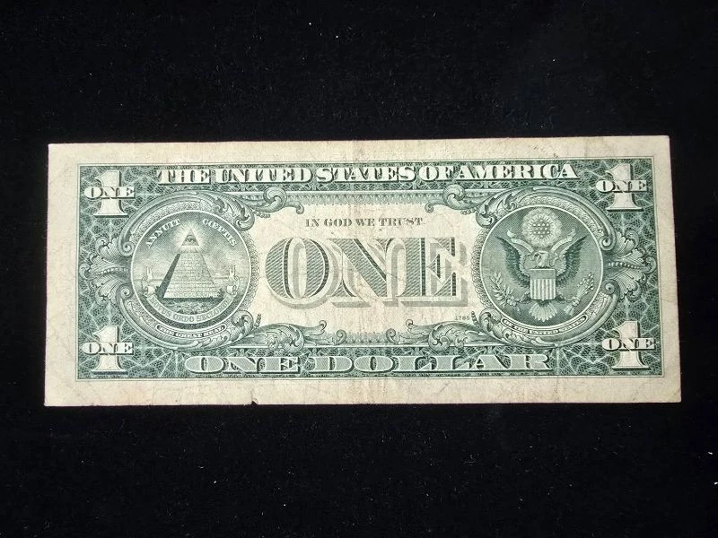 1974 $1 Federal reserve Note Serial Number C44444492A - Image 2 of 2