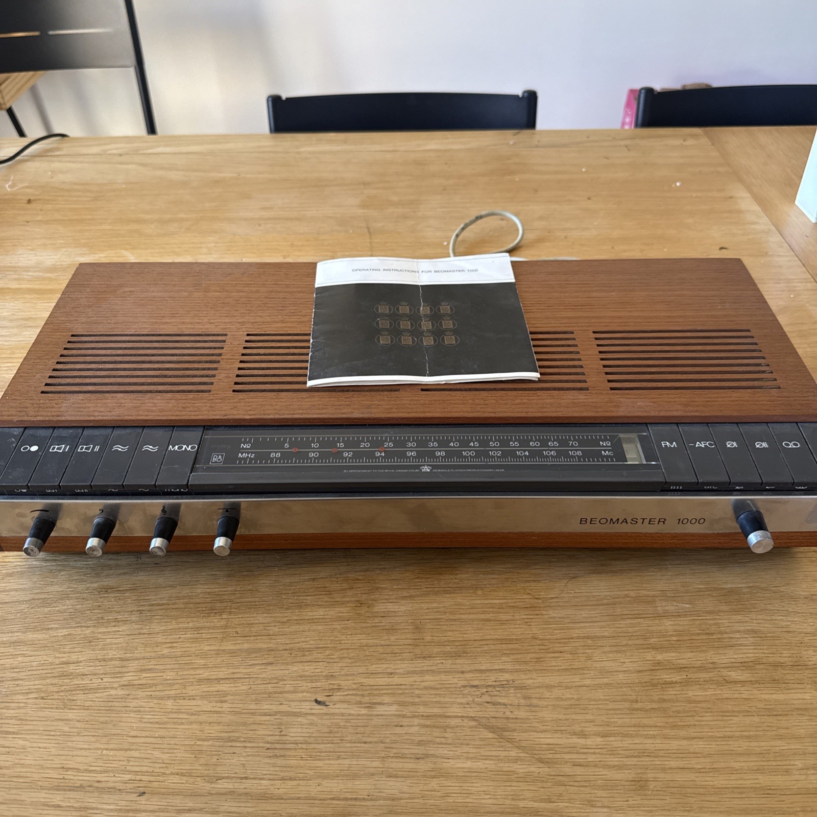 Bang & Olufsen A/S Struer-Denmark Beomaster 1000 Nice! Vintage MCM Retro