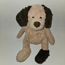 Animal Adventure Tan Puppy Dog Plush 12" Stuffed 2020 Dark Brown Ears Foot READ