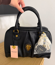 Juicy Couture Black Medium Satchel Zip Top Go...