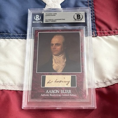 Aaron Burr Word from Autograph Signed Beckett BAS  Dueled Alexander Hamilton