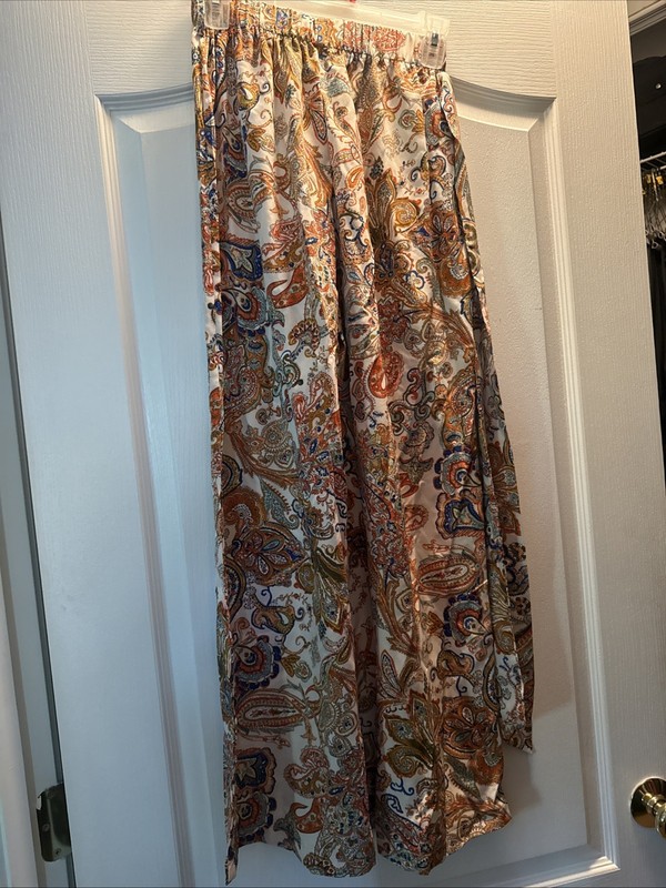 Women’s Paisley Pants With Belt Size XS