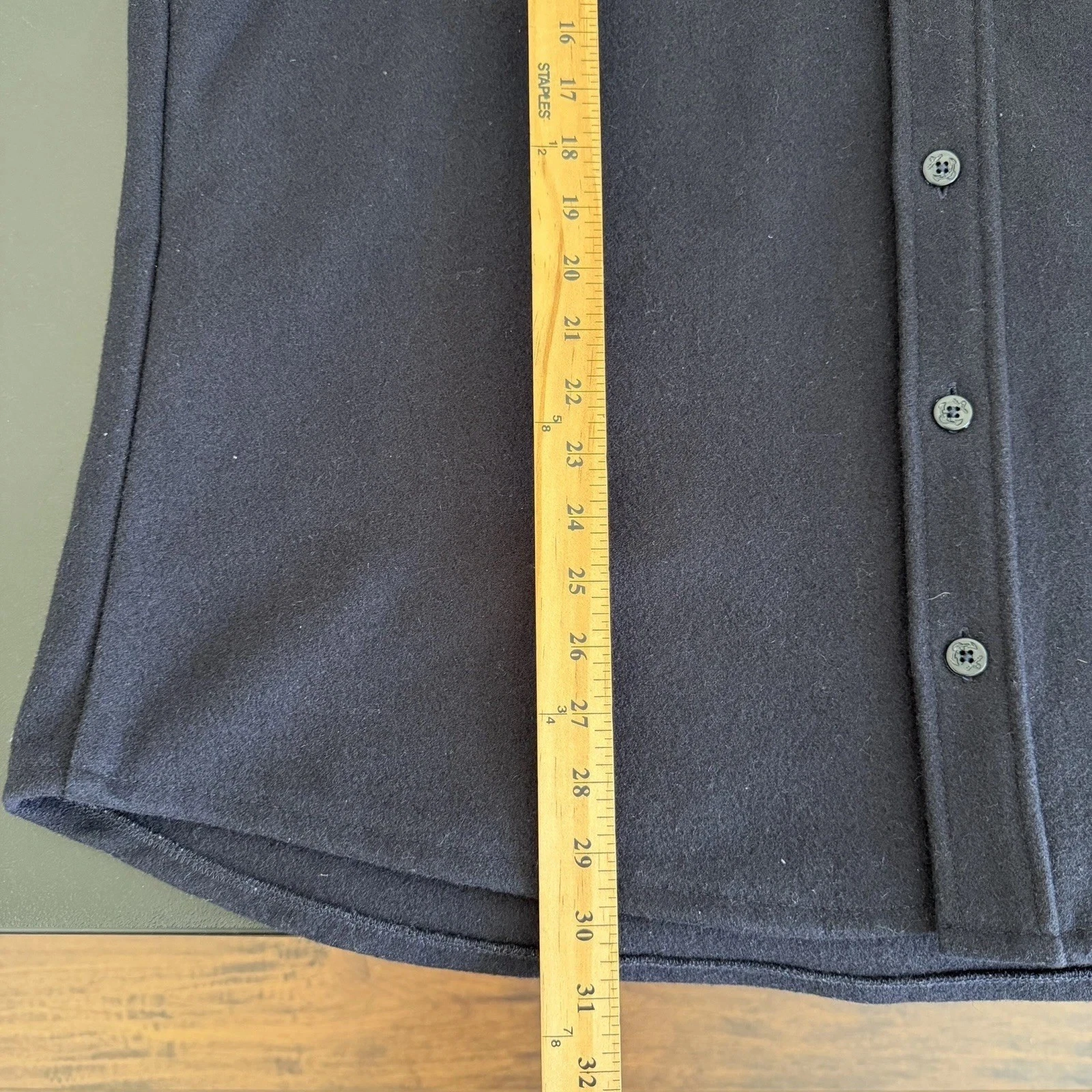VTG Codet Wool Jacket Mens L Navy Blue Button Up Shirt Jacket Workwear USA image 12