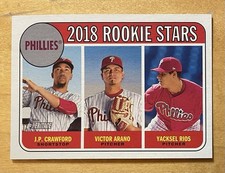2018 Topps Heritage - Rookie Stars J.P. Crawford, Victor Arano, Yacksel Rios NM+