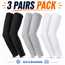 3 Pairs UV Sun Protection Arm Sleeves Cooling Sports Cycling Running