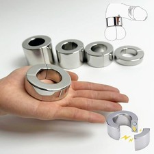 Stainless Steel Magnetic Penis Ball Scrotum Stretcher Ring Delay Enahncer Male