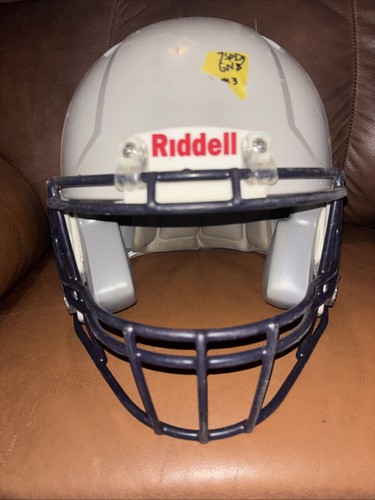 Riddell Speed Youth Medium Football Helmet (Gray W/ Navy Blue Face Mask)