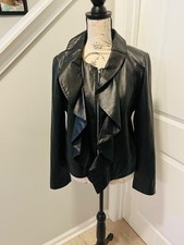 Milly black leather jacket, Sz Large, Retails...