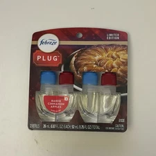 Febreze Air Freshener Cinnamon Apples Limited Edition Scented Oil Refill 2 Pack