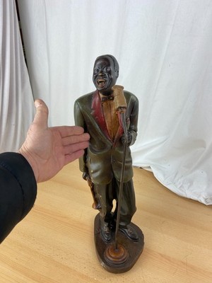 Musiker Jazze Figur Deko Band Sänger Trompete  56 cm groß 1980er