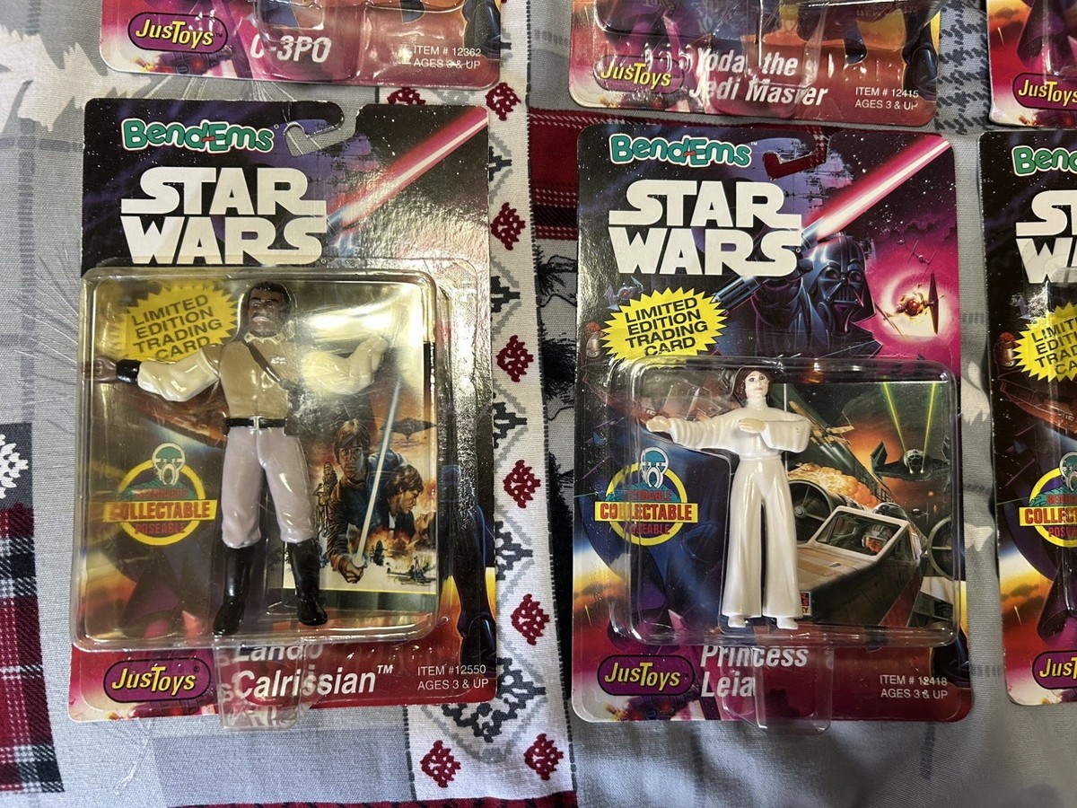 STAR WARS Justoys Bend Ems フィギュア 12セット Lot of 12 Vintage 1993 Star Wars Bend-Ems Figures Justoys Sealed