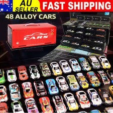 48 Mini Pull-Back Cars with Built-in Garage Set - Alloy Racing Car Powered Toys