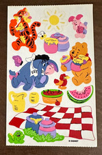 Vtg Disney Sandylion PICNIC Stickers POOH Tigger PIGLET Eyeore New