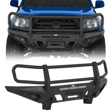Fit 2005-2011 Toyota Tacoma Front Bumper W Grille Brush Guard 225w Led Lights