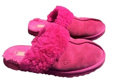 UGG BIG KIDS GIRLS 6 ROCK ROSE COZY II SHEEPSKIN SUEDE SLIPON SLIPPERS 1019065K