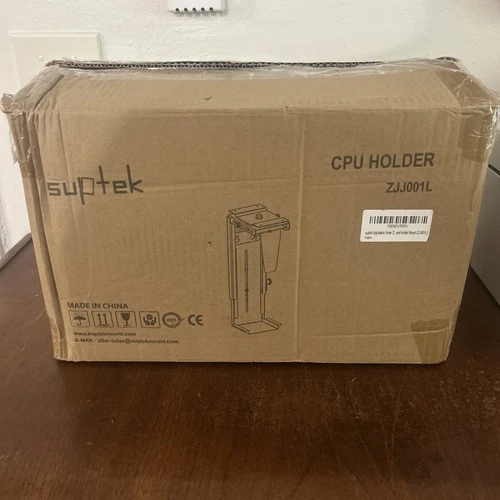 Suptek Adjustable Under Desk and Wall Cpu Holder Black Model No.ZJJ001L New!