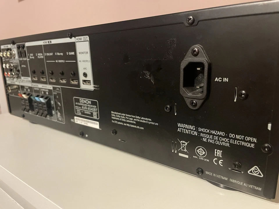 Denon AVR-X540BT 5.2-KANAL-AV-RECEIVER, Bluetooth, Schwarz - Bild 4 von 4