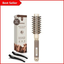 Styling Brush 25mm with Vented Design - Boar Bristles for Quick Drying & Texture