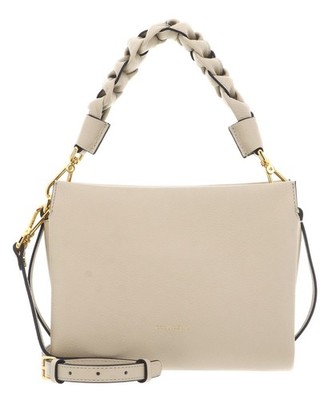 COCCINELLE Boheme Grana Double Crossbody Double Grainy Leather Umhängetasche Neu
