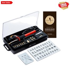 Deluxe 22PCS Wood Burning Kit - Adjustable Temperature Pyrography Set in Case