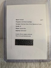 2025 Panini Certified - Freshman Fabric Mirror Signatures Jaydon Blue PURPLE