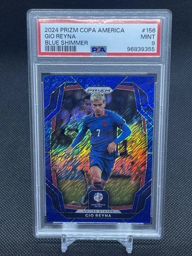 2024 Panini Prizm Copa America #156 Gio Reyna Bout Shimmer Prizm #7/7 PSA 9
