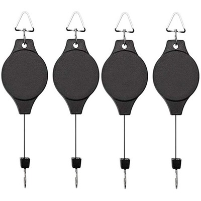 Retractable Plant Hanger 4 Pack - Easy  Flower Basket