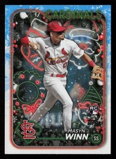 Masyn Winn 2024 Topps Holiday #H94 RC Rookie St. Louis Cardinals Baseball Card