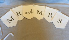 Gold Script Mr  Mrs Wedding Banner