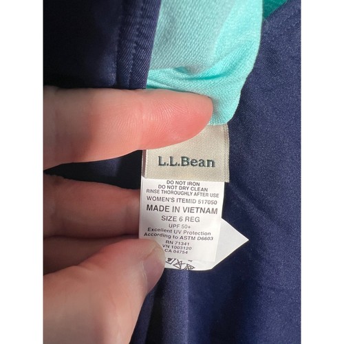 L.L. BEAN Size 6 SUNSMART Sunblocking Swimwear One Piece Colorblock Swimsuit NWT - Picture 5 of 6