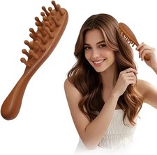 Wooden Therapy Massage Comb Scalp Head Massager Multi-Functional Natural Sandalw